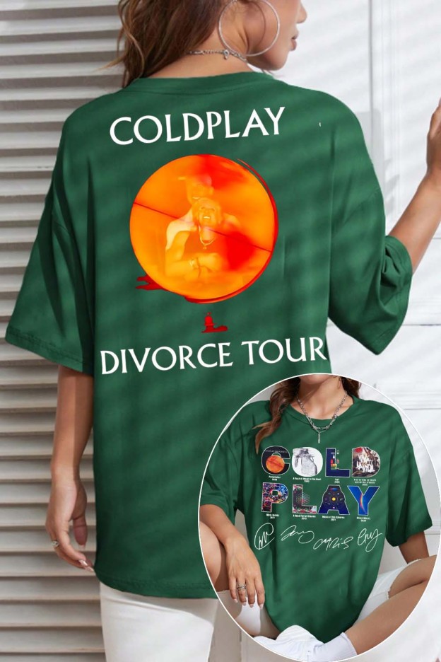 Coldplay 2-side print women tee