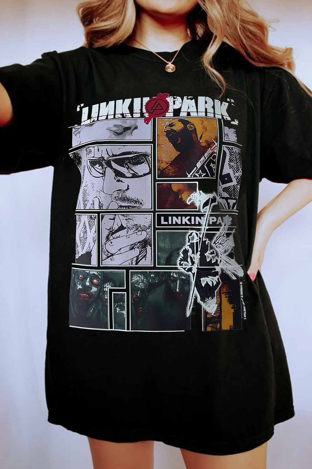 Personalized **P Printed Round Neck Casual Short Sleeve T-shirt