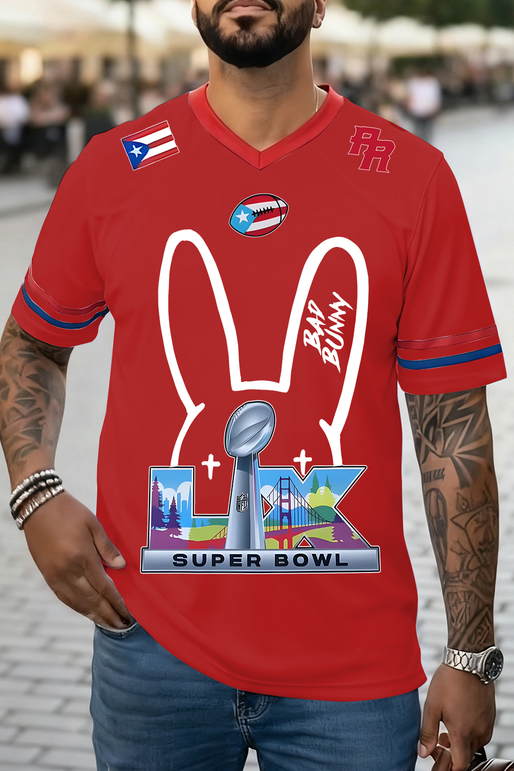 Bunny Ears Bad Bunny? Benito Football Jersey
