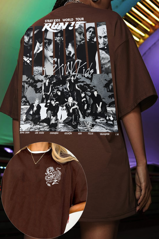 Stray Kids Run It World Tour Two-Sided Tee