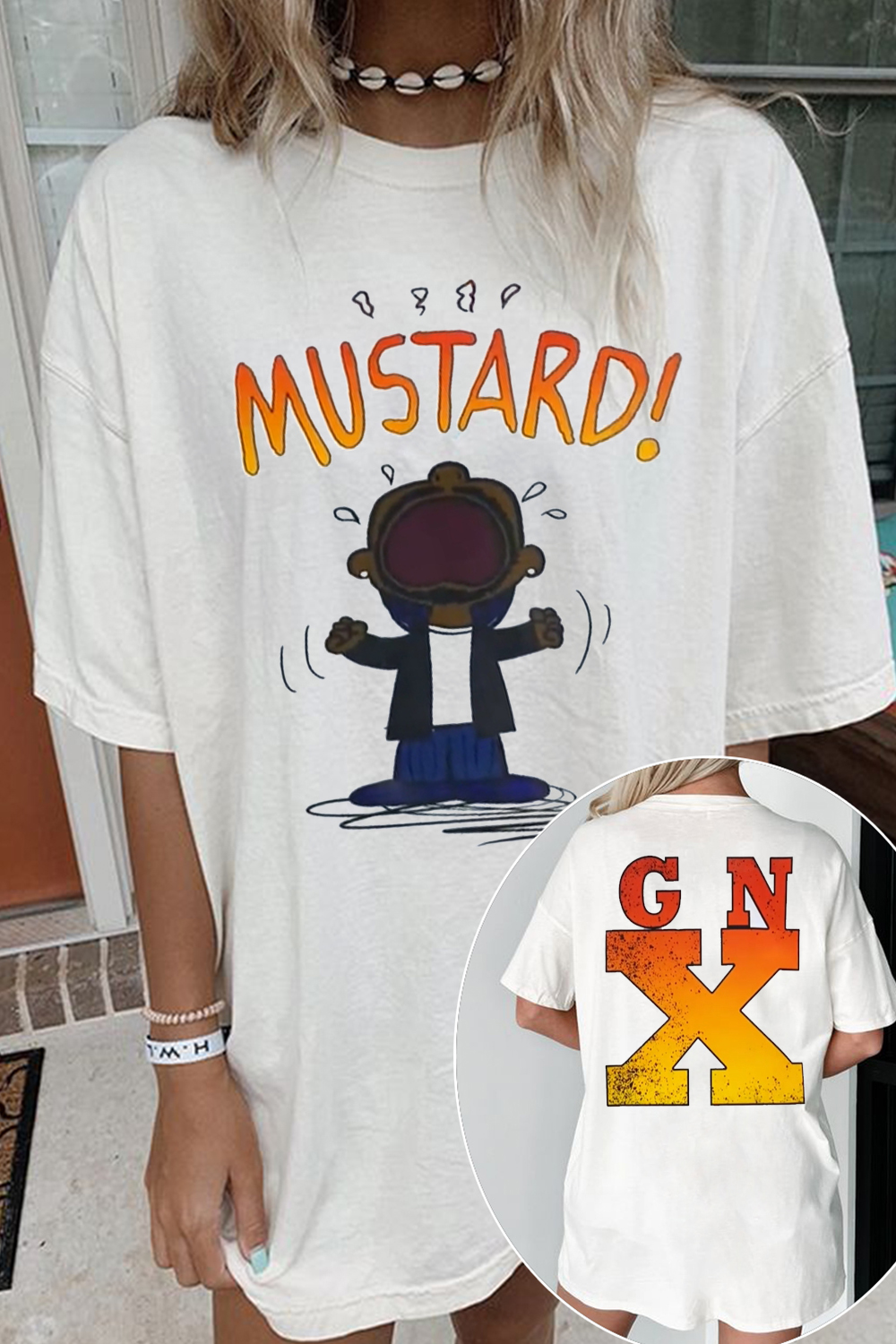 GNX double-sided printed women's short-sleeved T-shirt