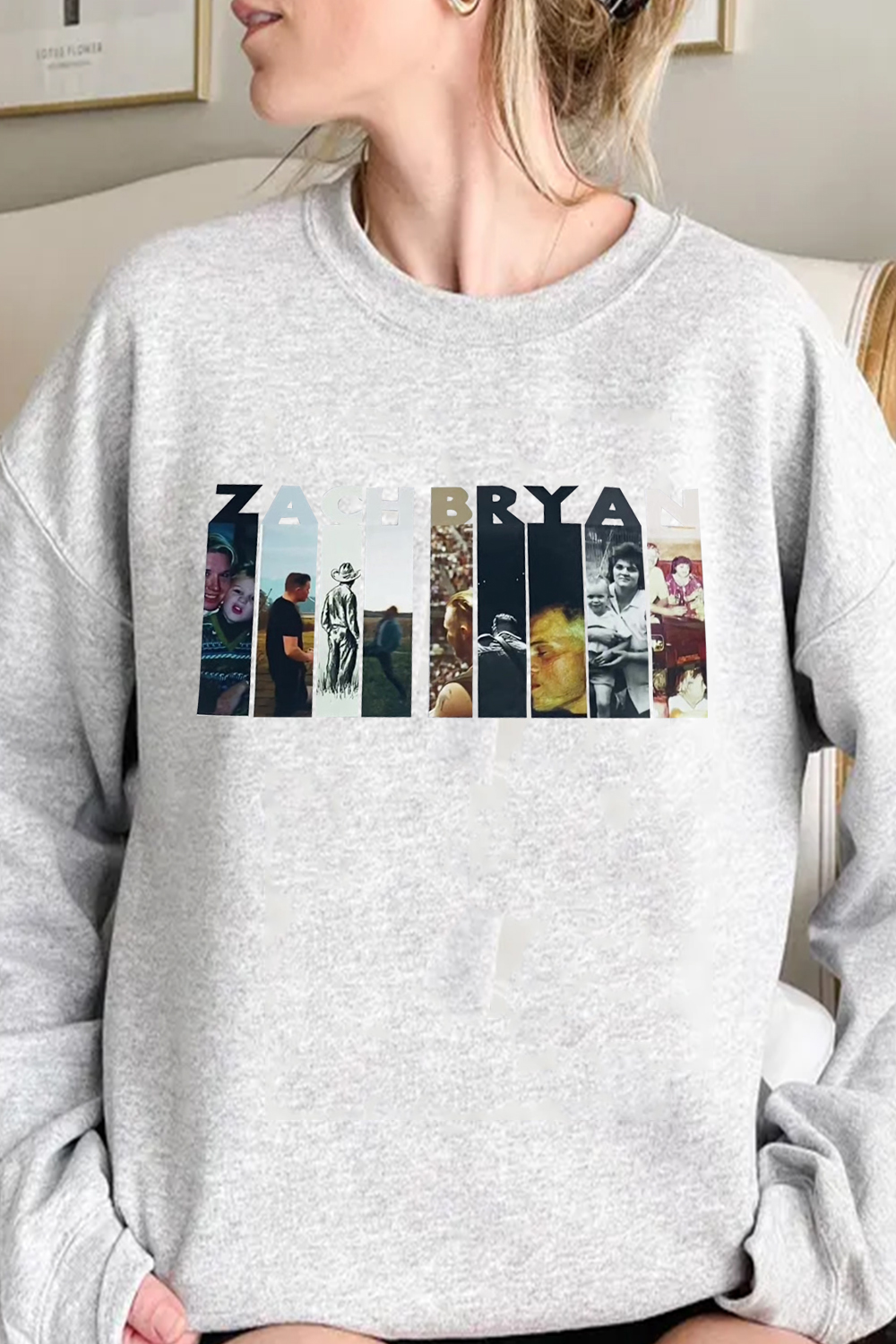 Zach Bryan Lettering Poster Print Women's Sweatshirt