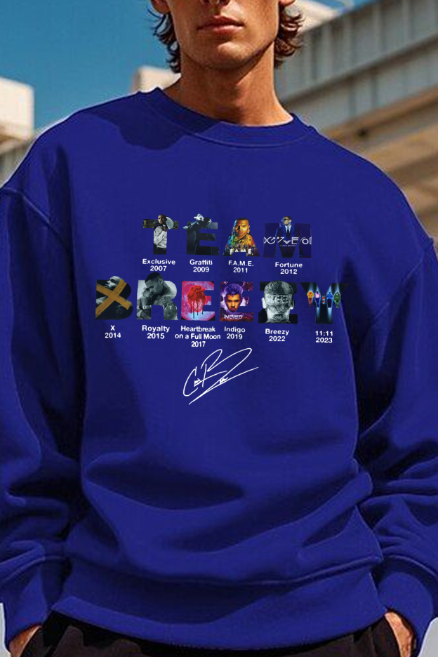 Team Breezy Chris Brown Album Sweatshirt For Men