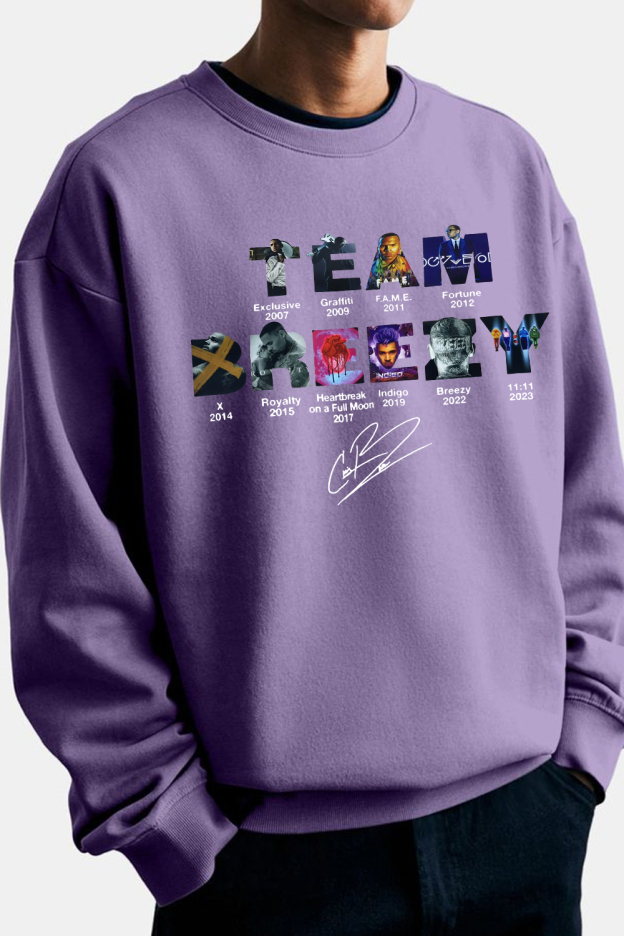 Team Breezy Chris Brown Album Sweatshirt For Men