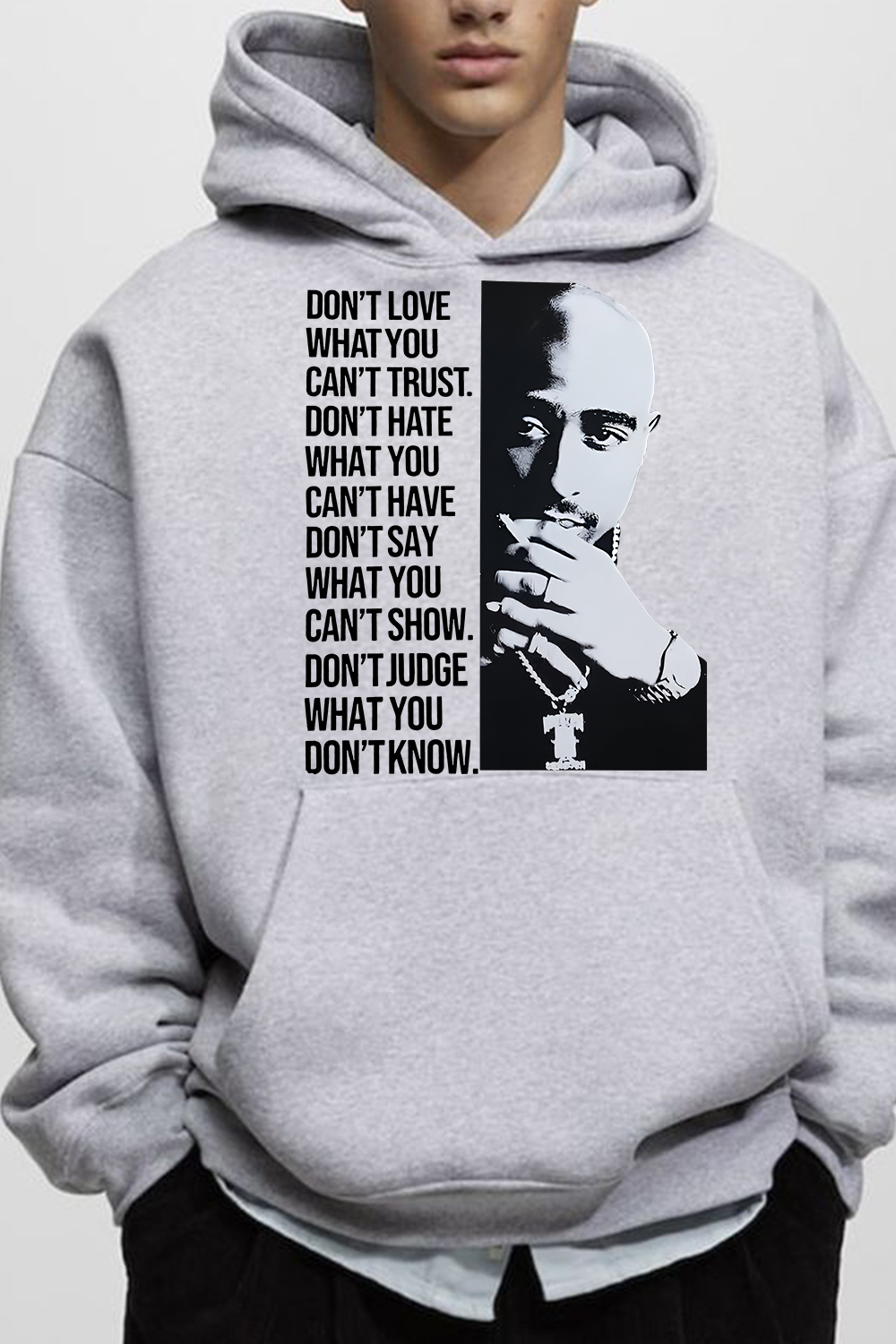 Tupac Portrait Hoodie For Men