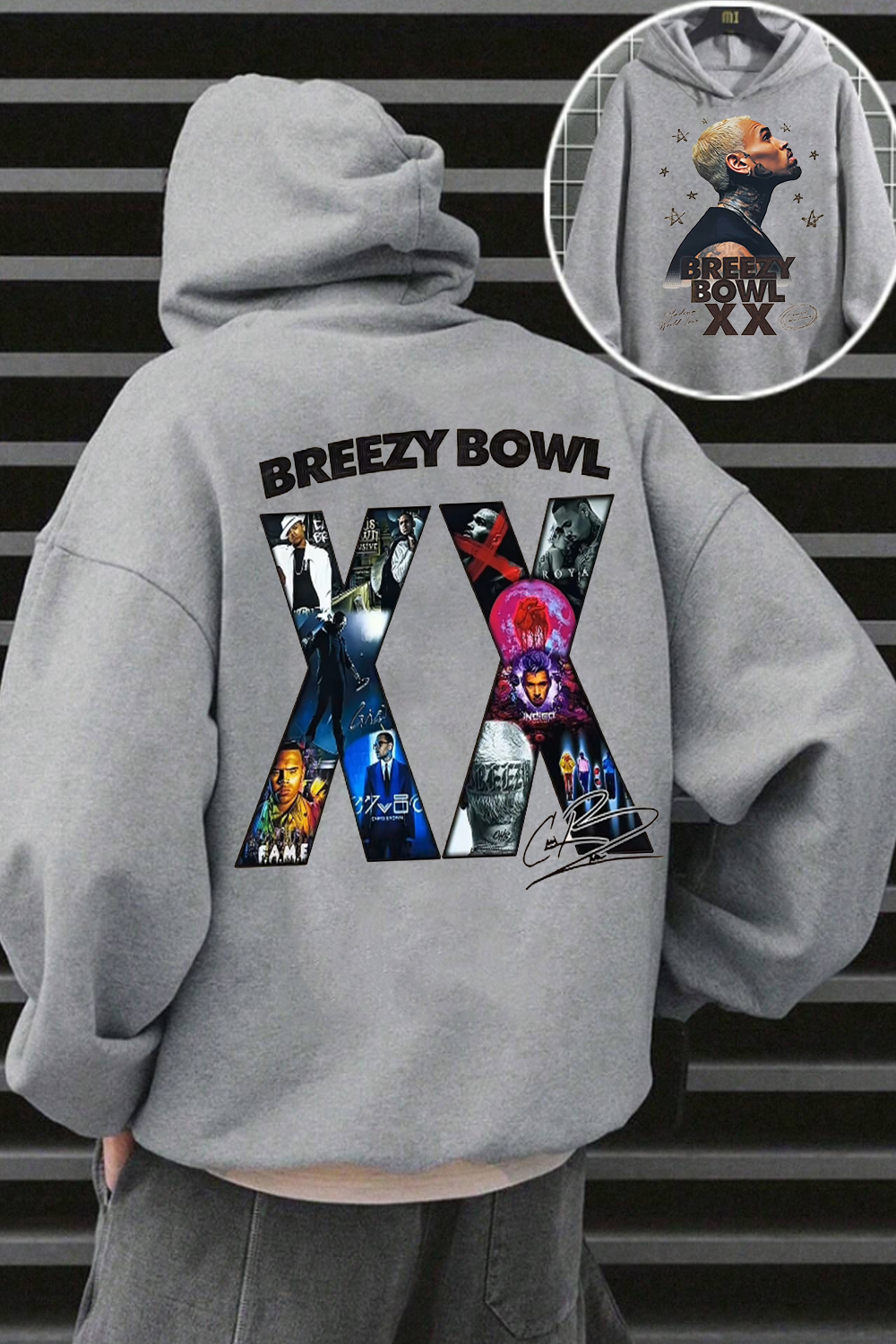 2 Sided CB Graphic Hoodie For men