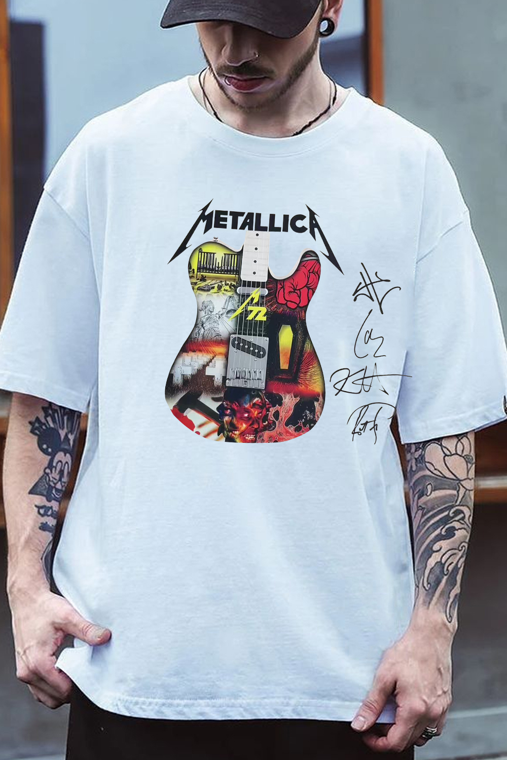 metallica 2025 men TEE