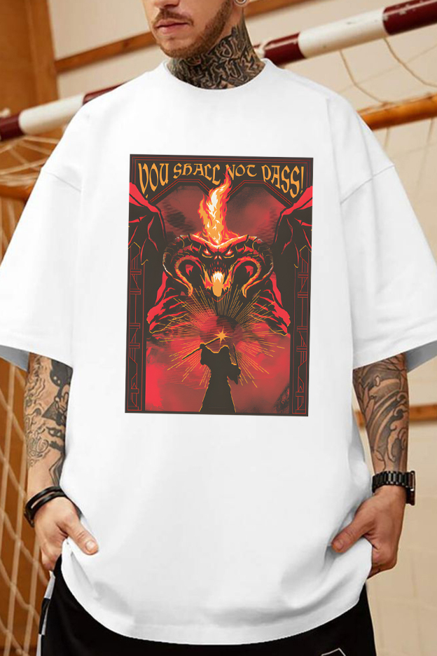 Fire and shadow clash LOTR Tee For men