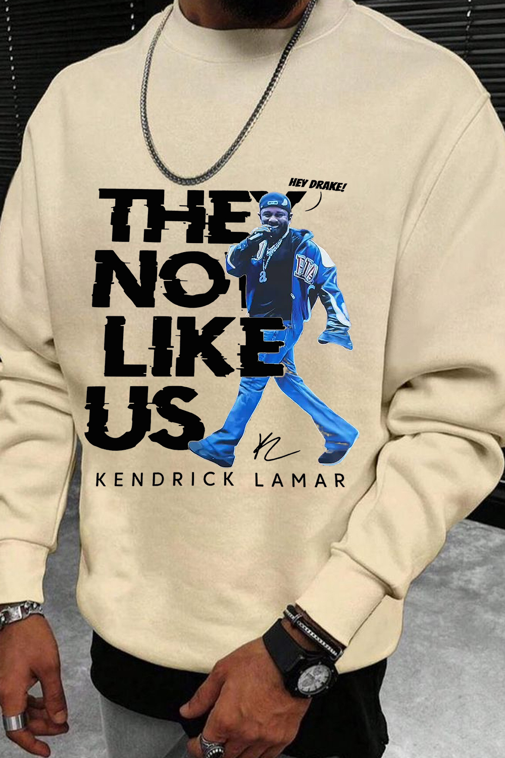kendrick Not like US men's sweatshirt