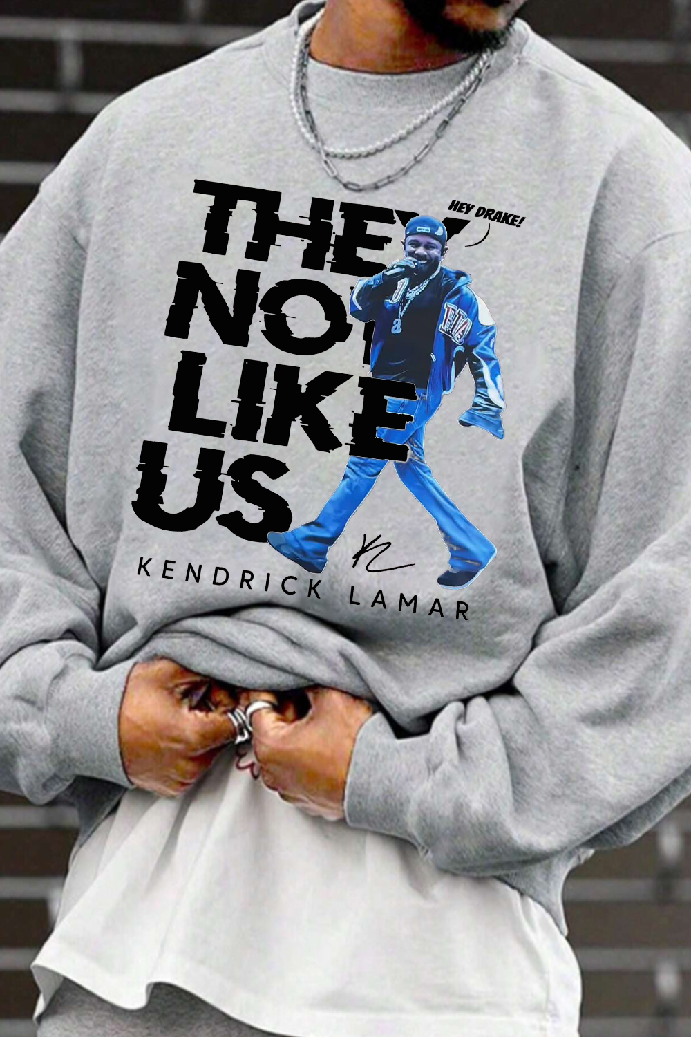 kendrick Not like US men's sweatshirt