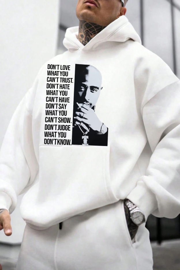 Tupac Portrait Hoodie For Men