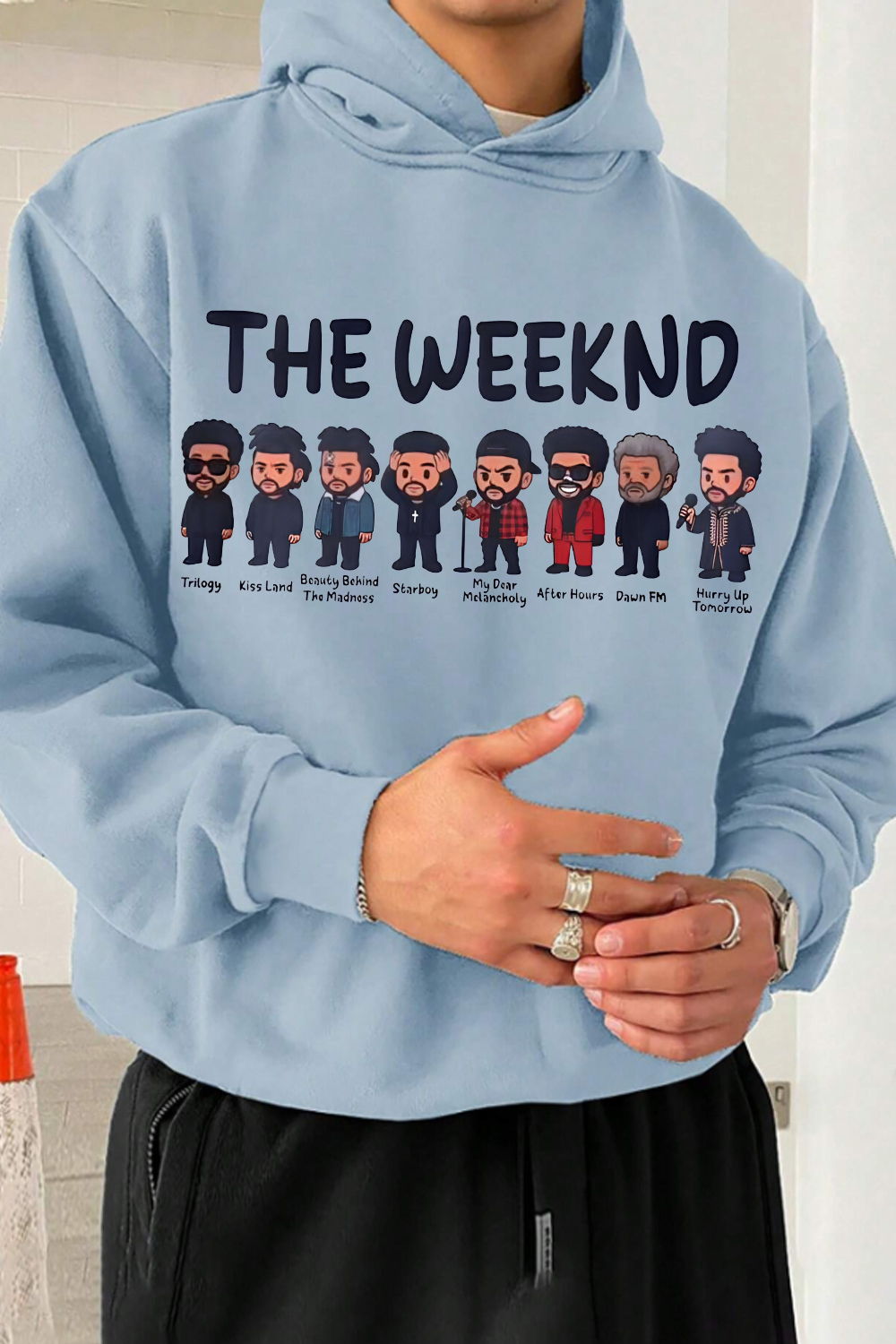 Rock The Weeknd men hoodie and shine brighter