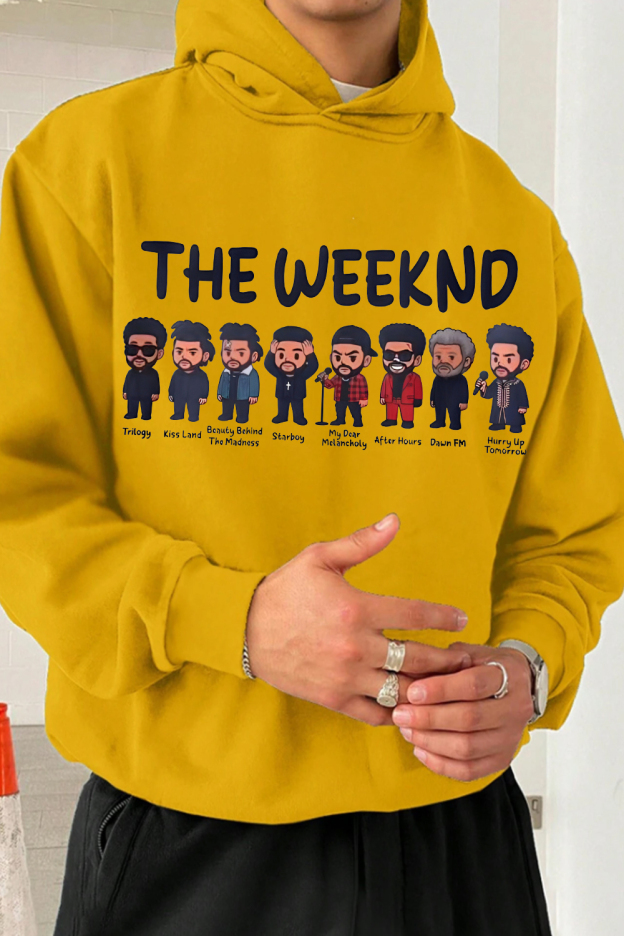 Rock The Weeknd men hoodie and shine brighter