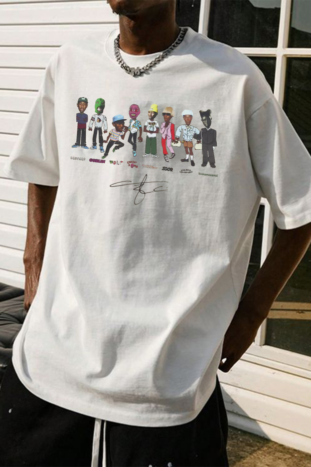 Tylerthecreator cartoon print men's t-shirt