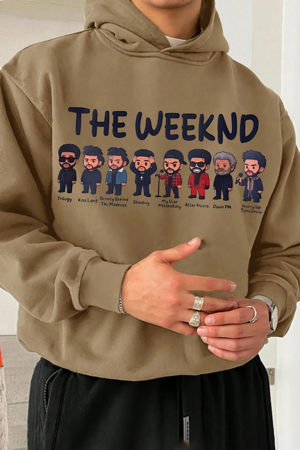 Rock The Weeknd men hoodie and shine brighter