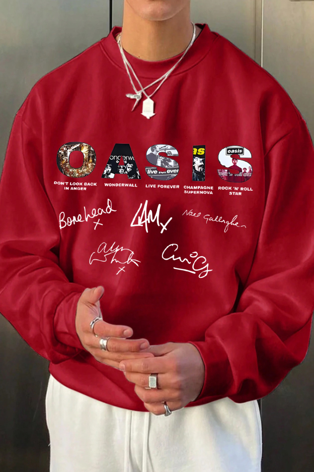 Oasis Unisex Sweatshirt Definitely Maybe Promo Official Reunion Tour 2025