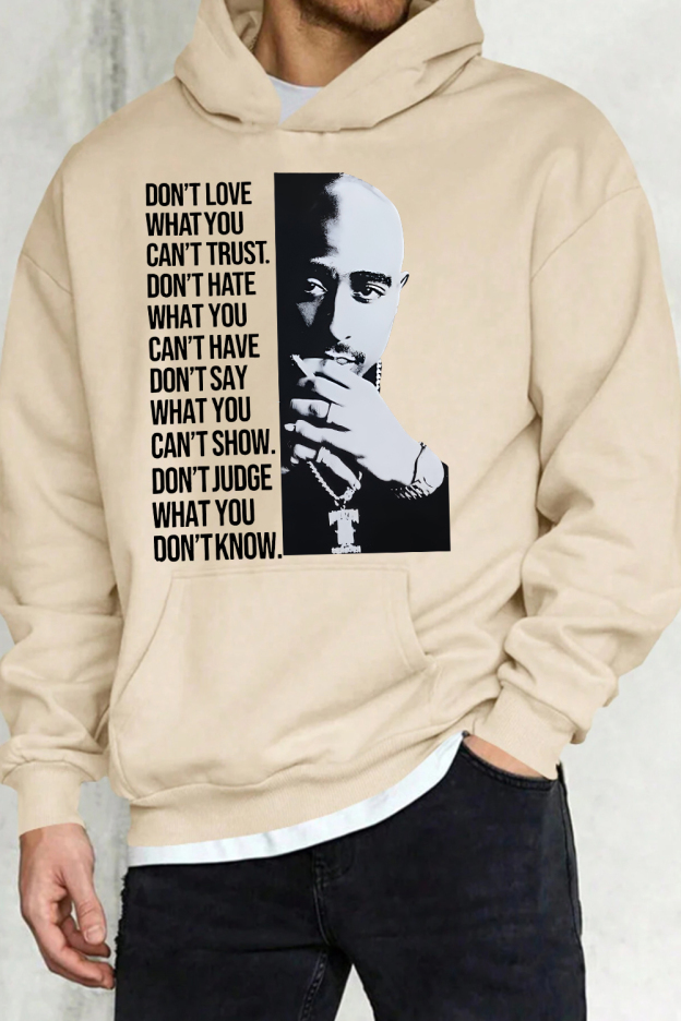 Tupac Portrait Hoodie For Men