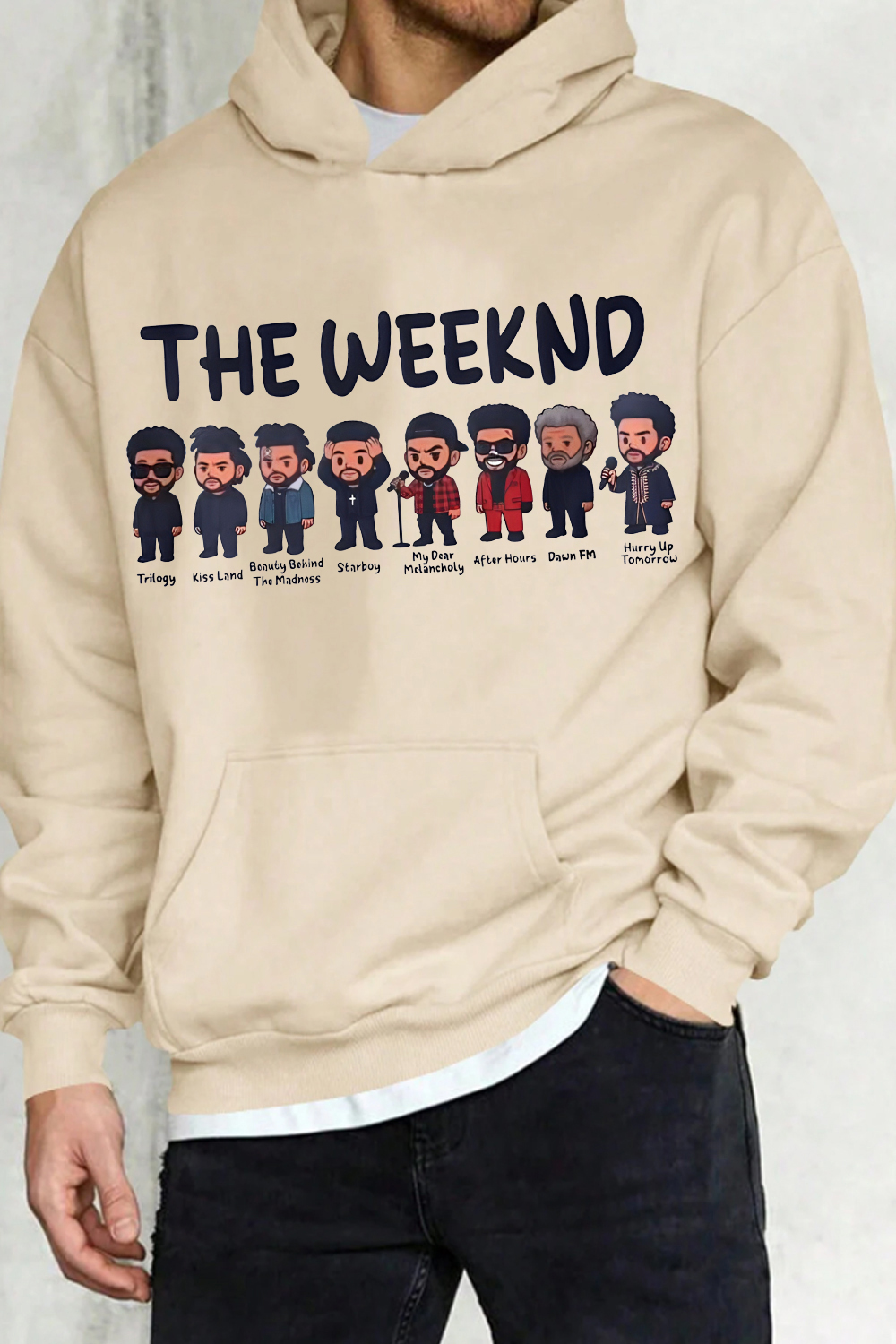 Rock The Weeknd men hoodie and shine brighter