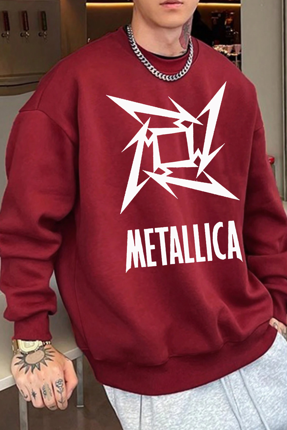 Metallica logo men sweatshirt