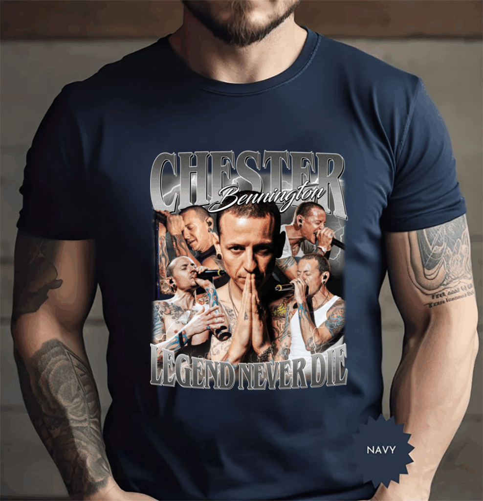 L P Vintage Chester Bennington T-Shirt