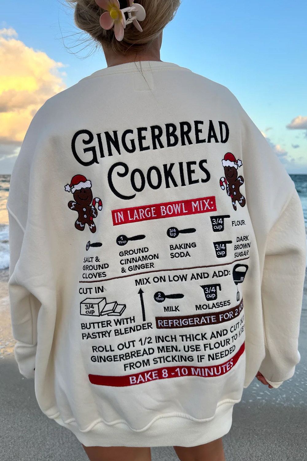 Cartoon Christmas Personalized Printed Round Neck Long Sleeve Sweatshirt