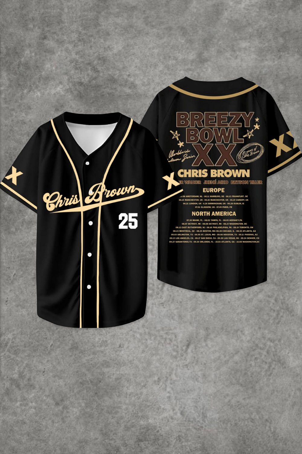 cb Jersey Tour 2025  Baseball Jersey