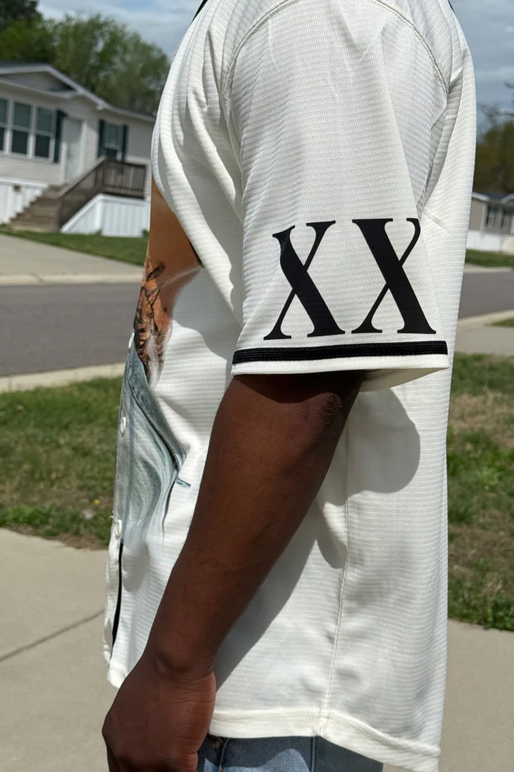 CB colorblock baseball jersey