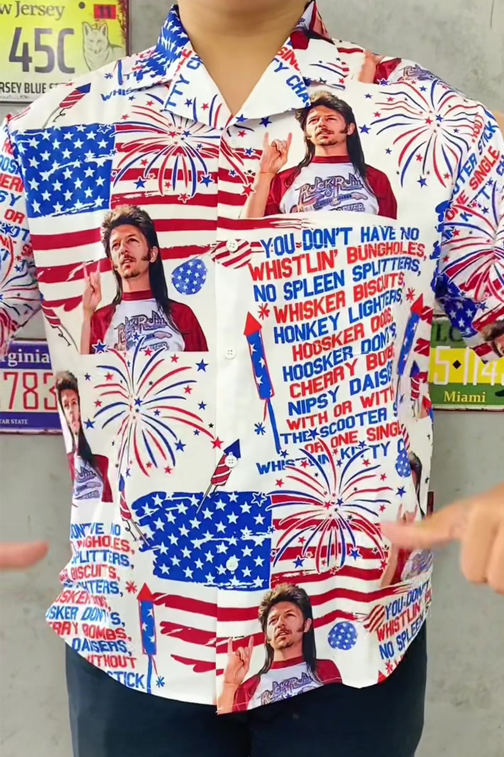 4thofjuly printed short-sleeved shirt