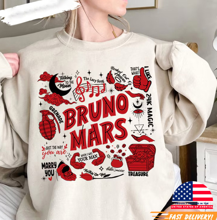 Vintage Bruno Mars Playlist Sweatshirt