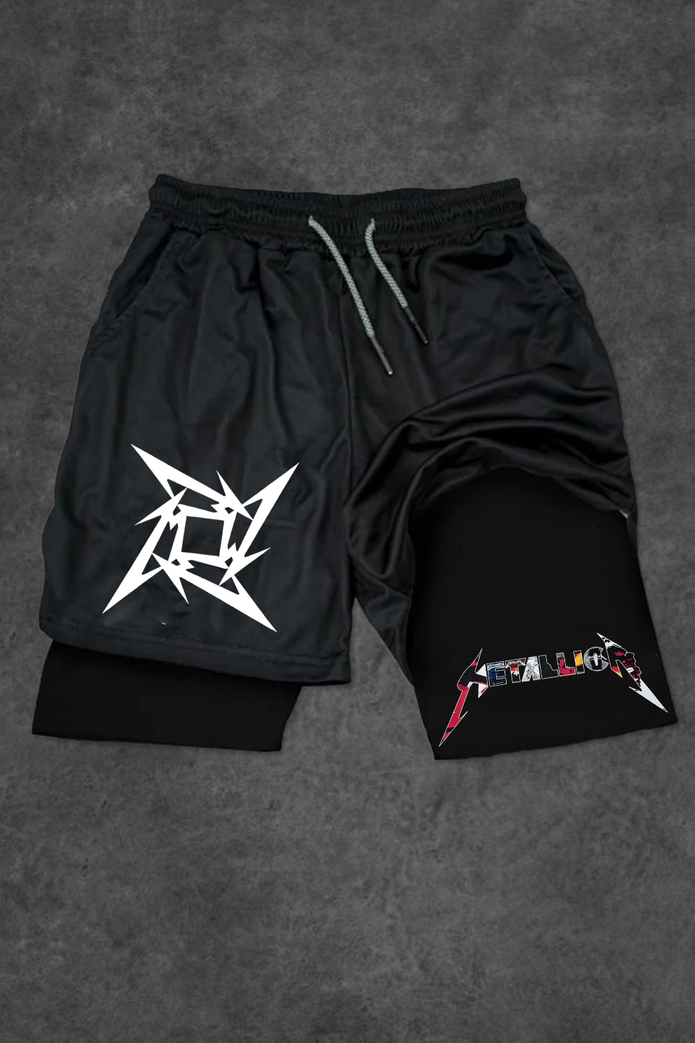 META!!ICA-ALBUM printed shorts