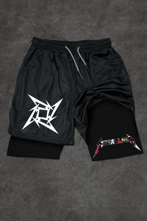 META!!ICA-ALBUM printed shorts