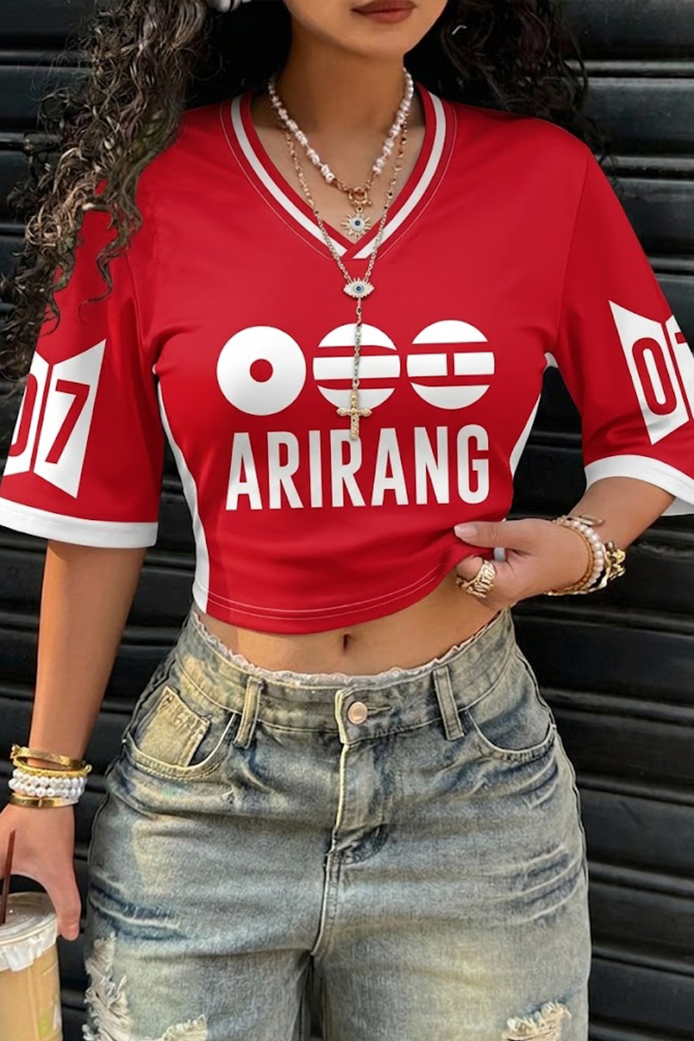 BTS Fans Jersey Crop Top