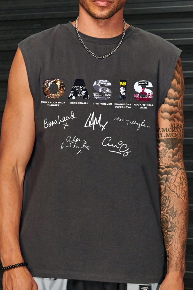 Oasis Unisex Vest Definitely Maybe Promo Official Reunion Tour 2025