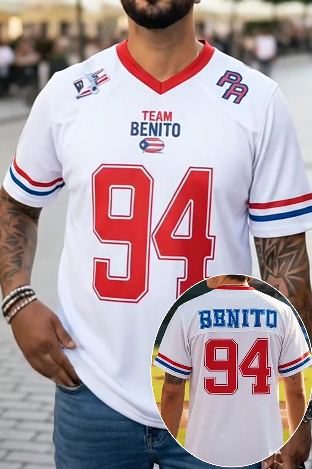 Bunny Ears Bad Bunny🏈 Benito Football Jersey