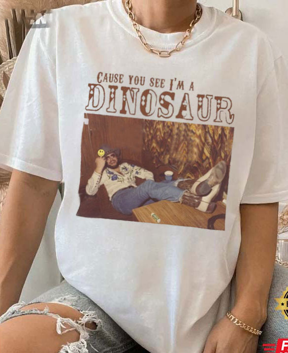 Dinosaur Hank Williams Jr. Bocephus, Western Southern Retro Boho Hippie T-Shirt