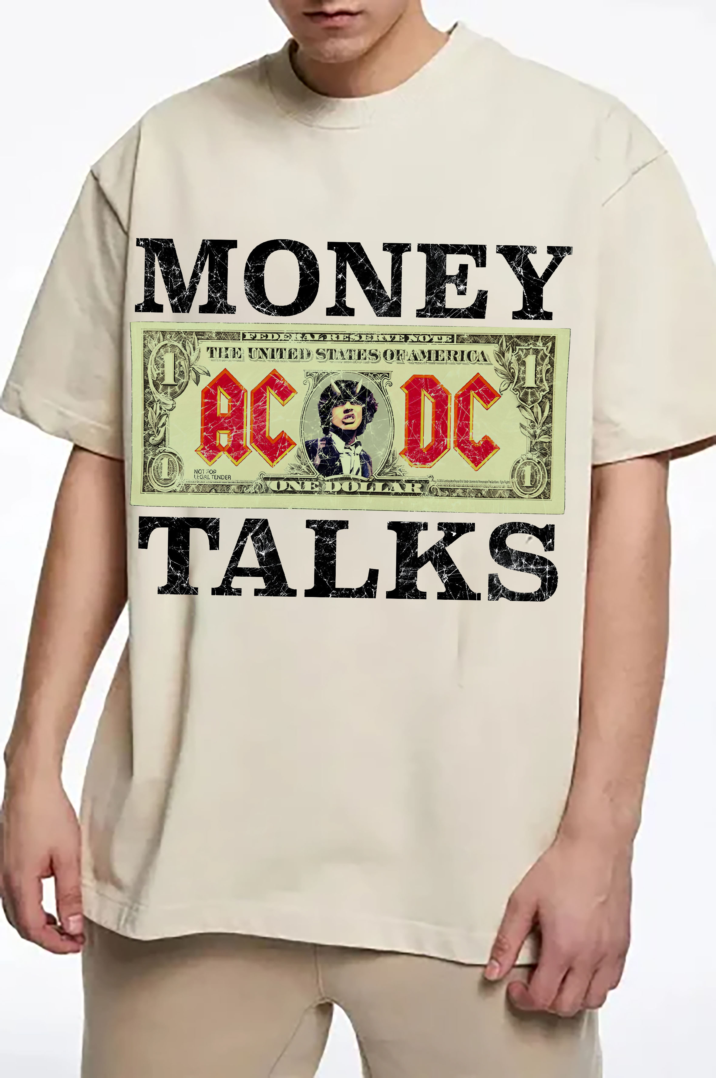 AC/DC Money Talks Relaxed Graphic Tee