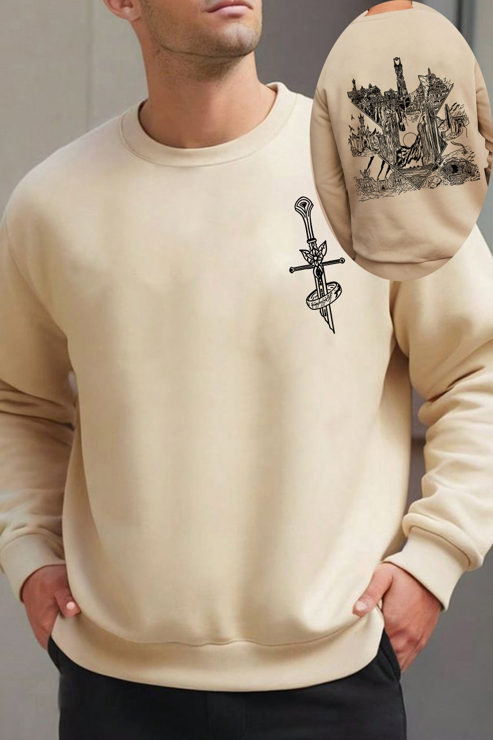 LOTR Middle Earth Inspired Sweatshirt For Men