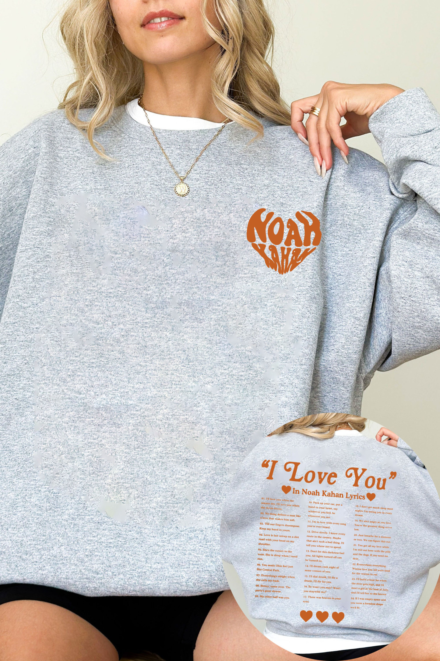 I Love You In Noah Kahan Lyrics Sweatshirt