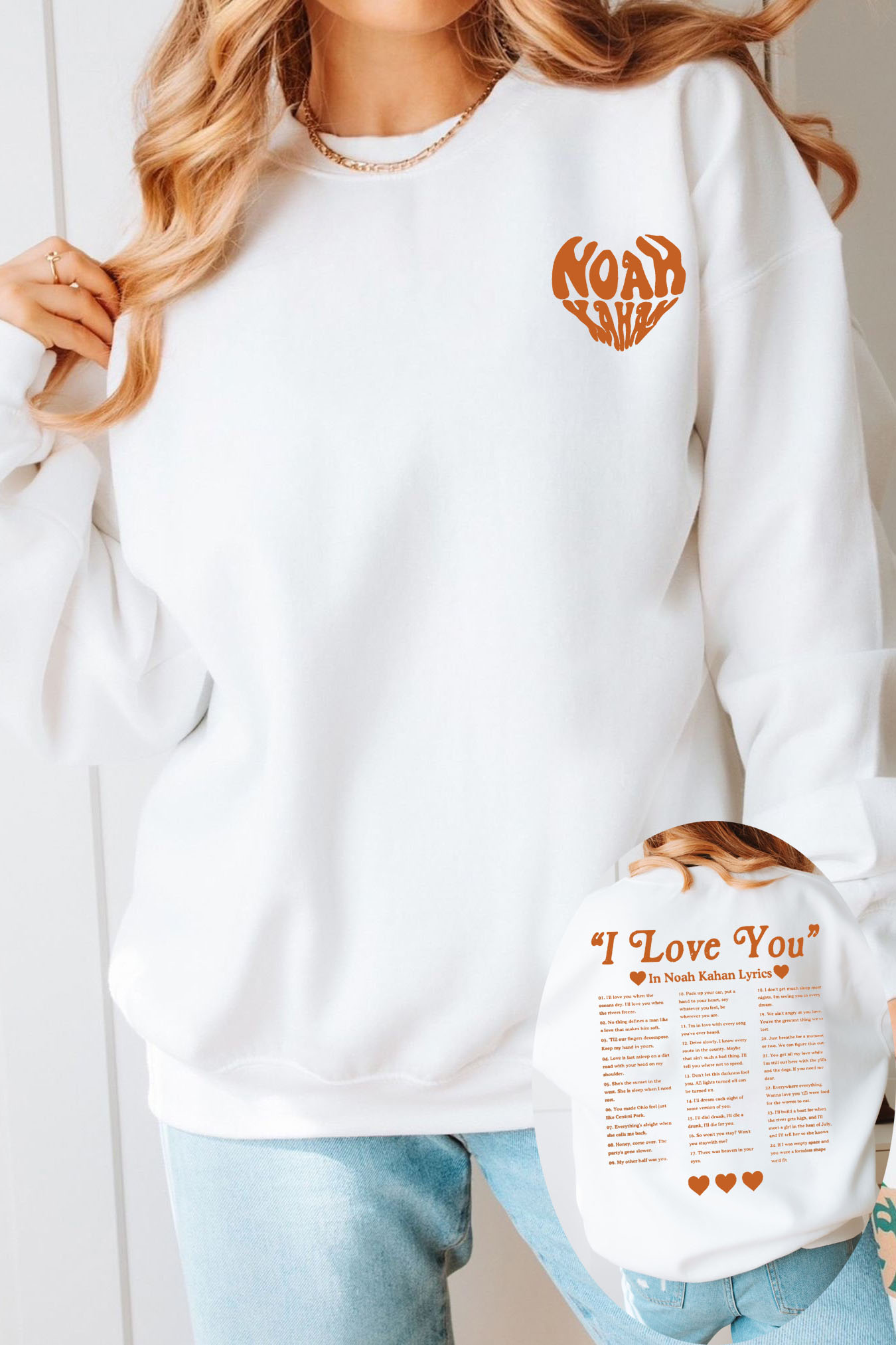 I Love You In Noah Kahan Lyrics Sweatshirt