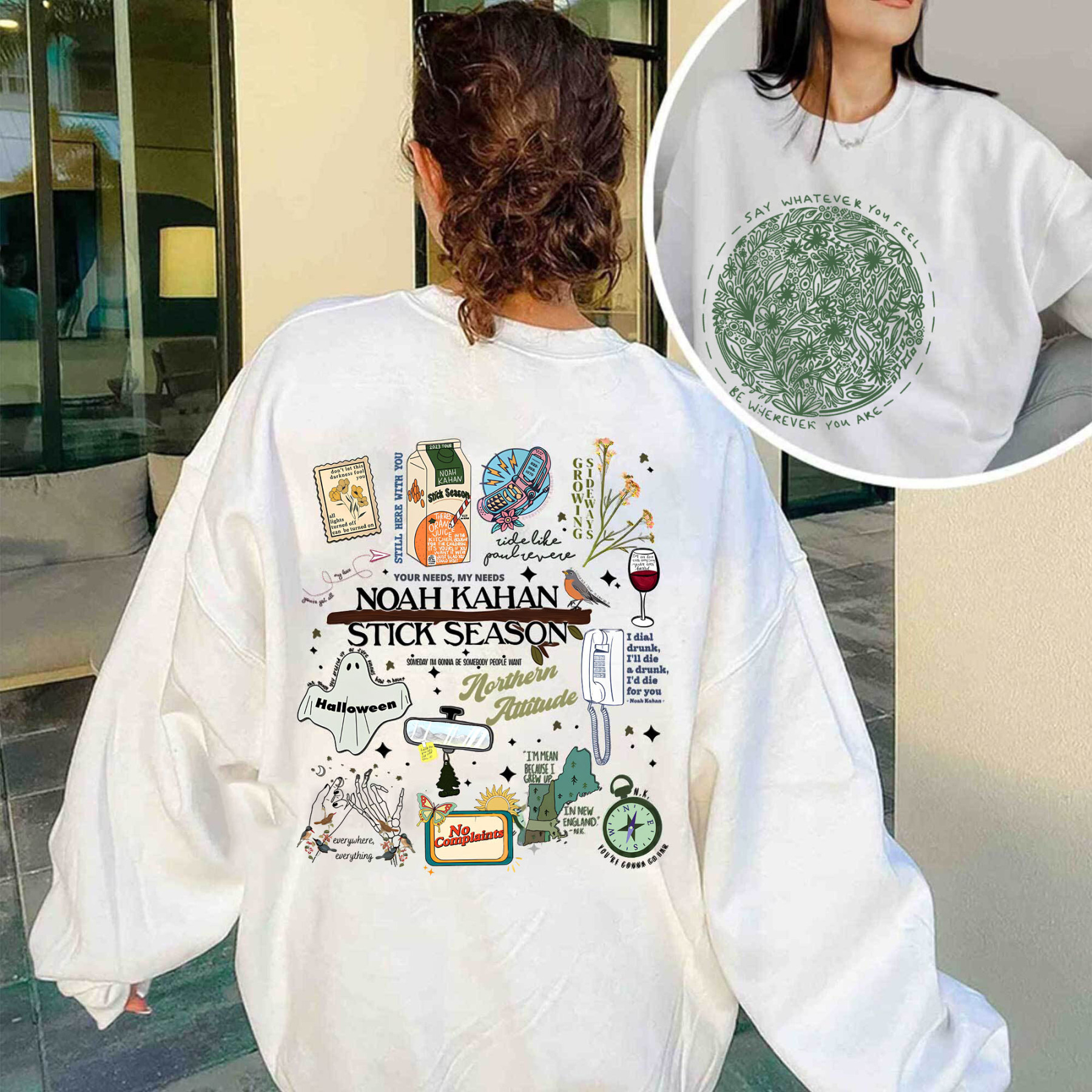 2 Sided Noah Kahan Stick Season Album Sweatshirt