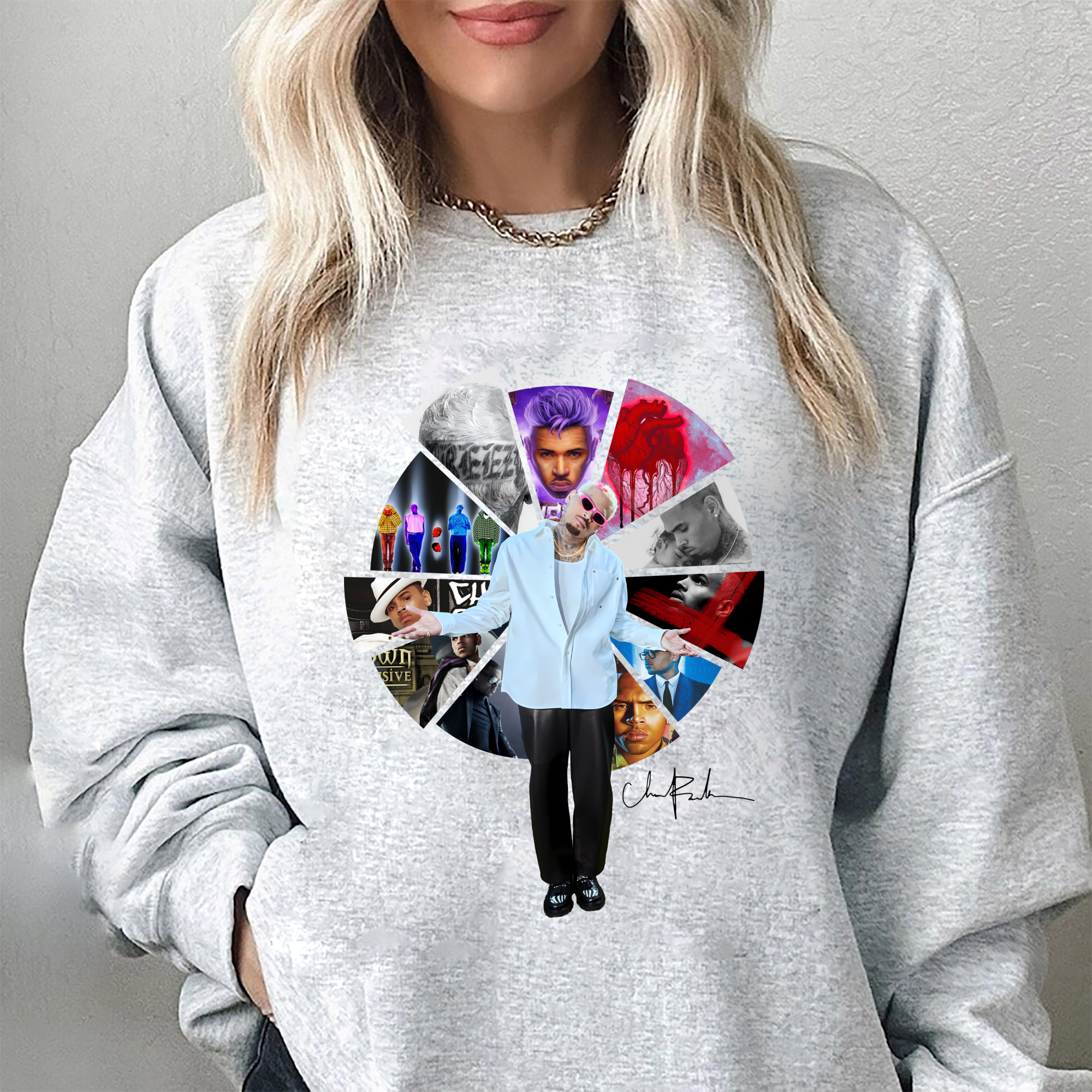 Chris Brown Breezy Albums Disk Sweatshirt