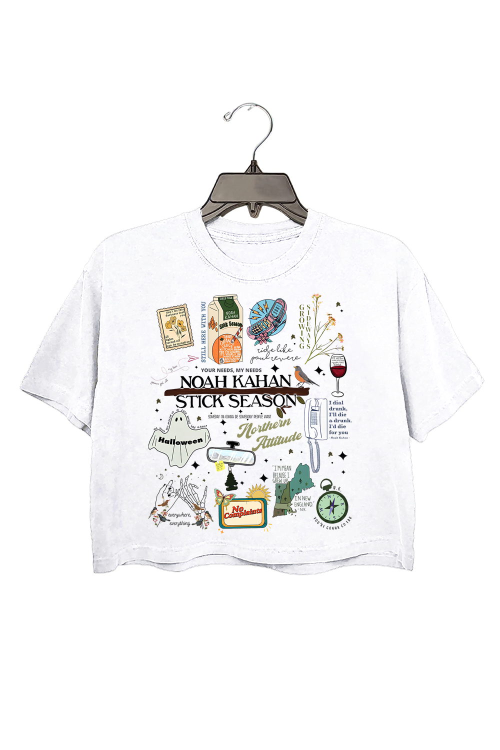 Stick Season Noah Kahan Full Version New Design Crop Top