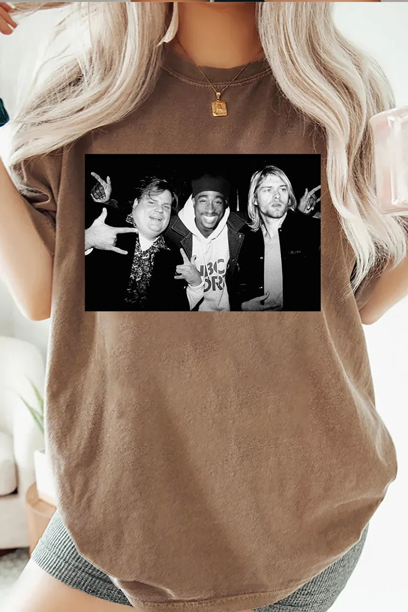 Legend Chris Farley 2Pac Shakur and Kurt Cobain Tee For Men