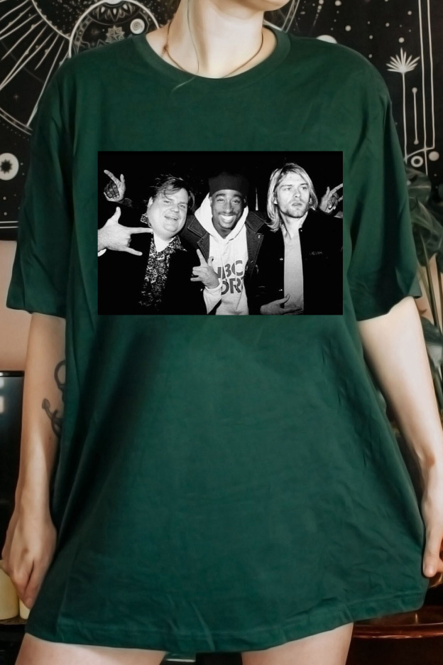 Legend Chris Farley 2Pac Shakur and Kurt Cobain Tee For Men