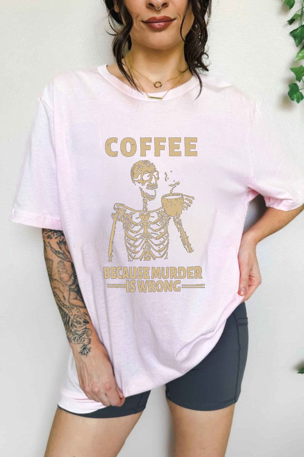 Coffee Because Murder Is Wrong T-shirts