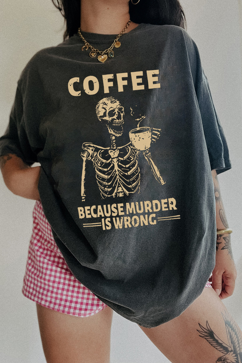 Coffee Because Murder Is Wrong T-shirts