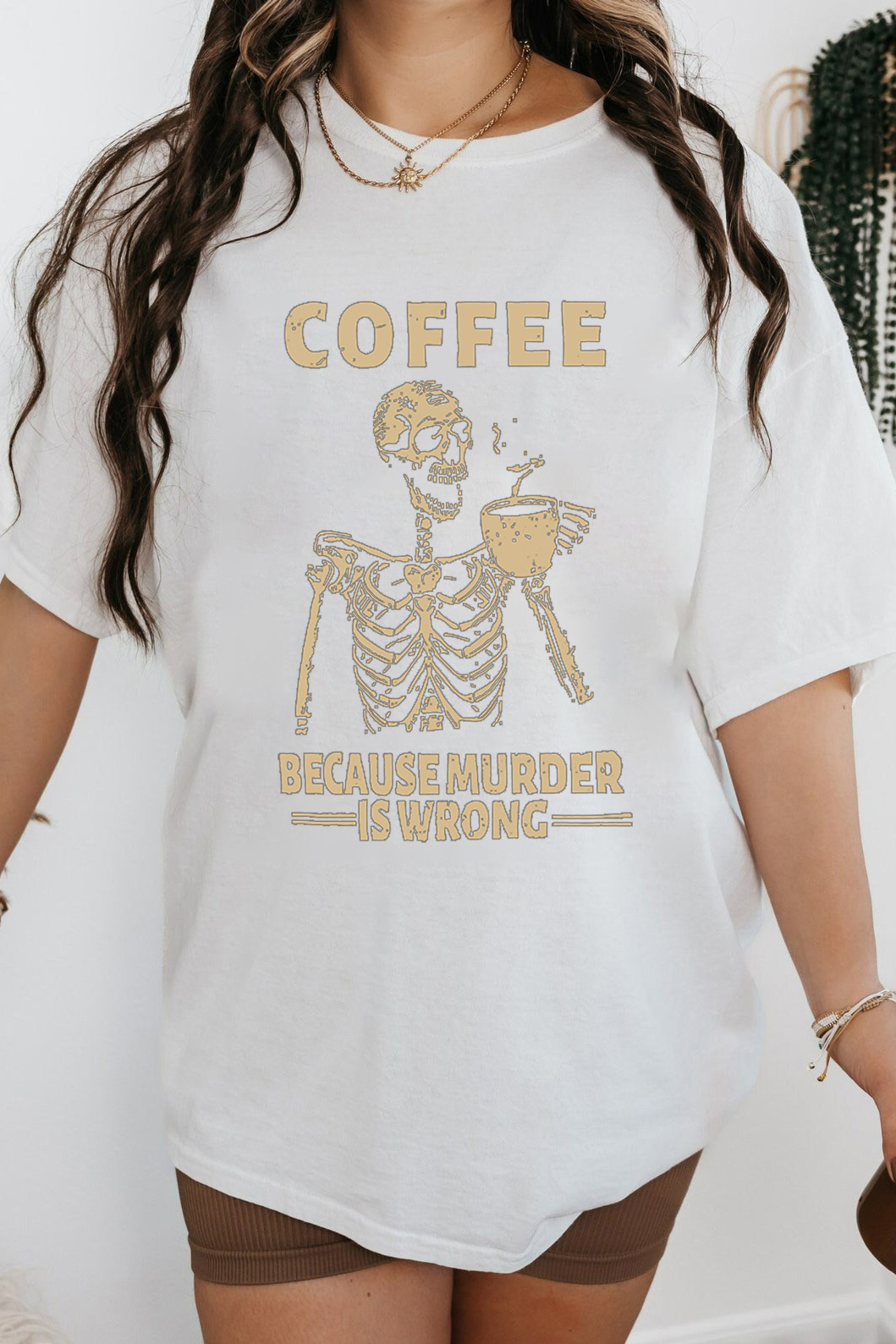 Coffee Because Murder Is Wrong T-shirts