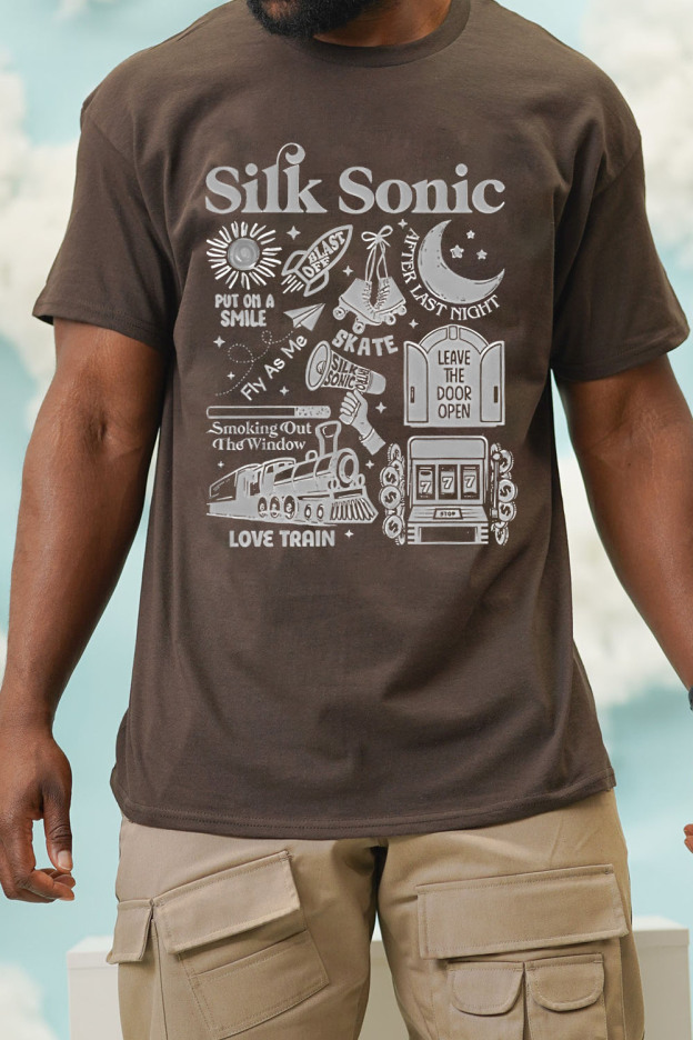 Bruno Mars An Evening with Silk Sonic Album Shirt-MEN