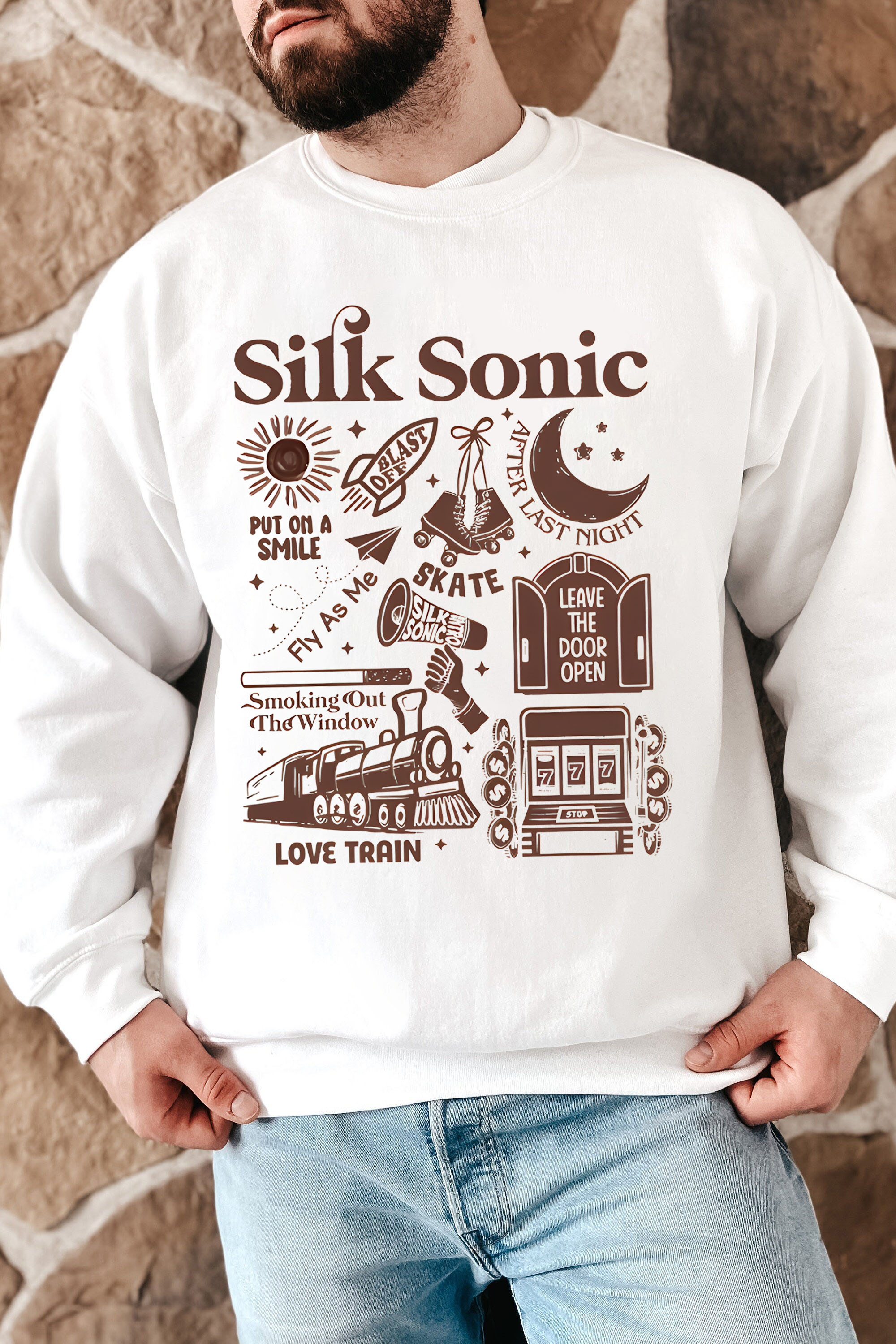 Bruno Mars An Evening with Silk Sonic Album Men Sweatshirt