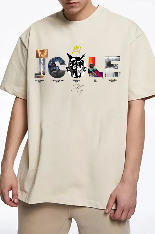 J Cole Best Albums With Signature Men Shirt
